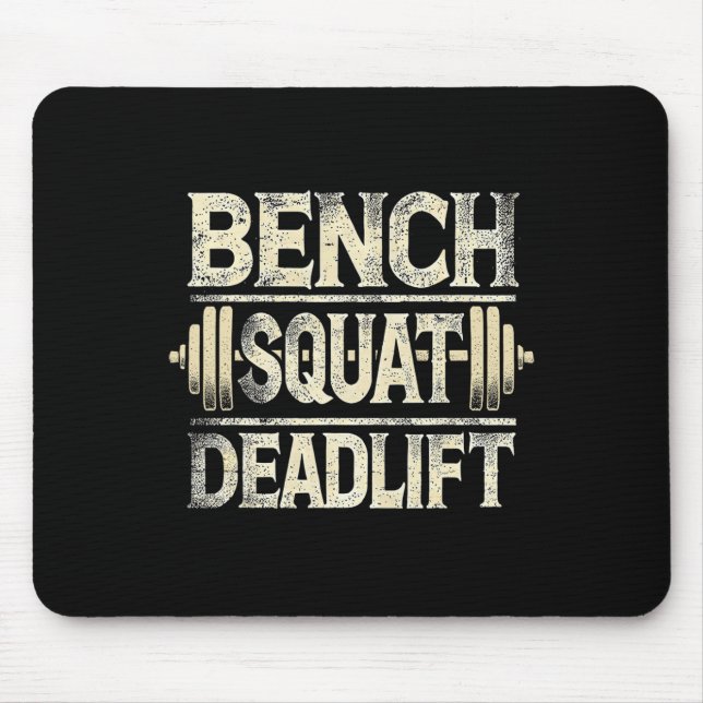 Mousepad Bench Squat Deadlifo Barbell Bodybuilding (Frente)