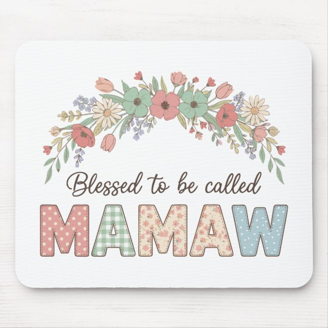Mousepad Bendita por ser chamada Mamaw (Frente)