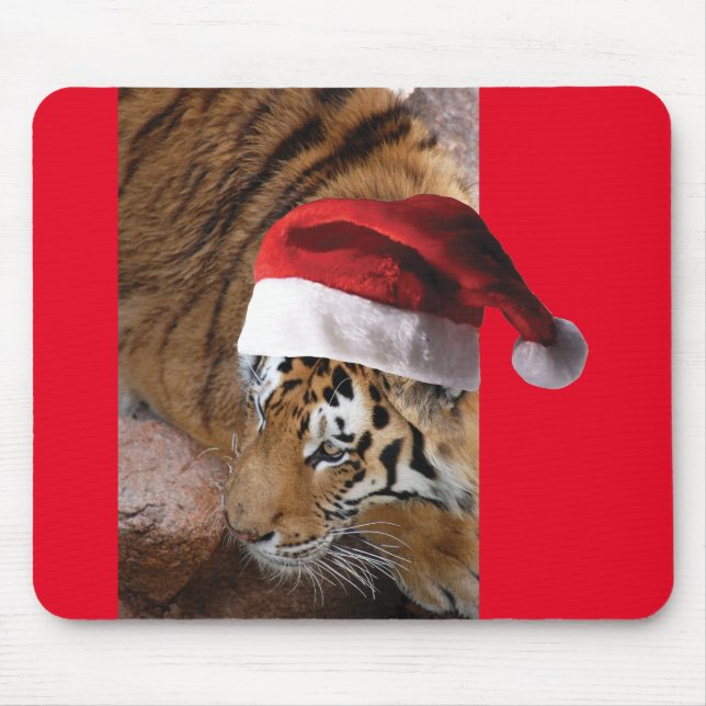 Mousepad Bengal Tiger Santa Claus (Frente)