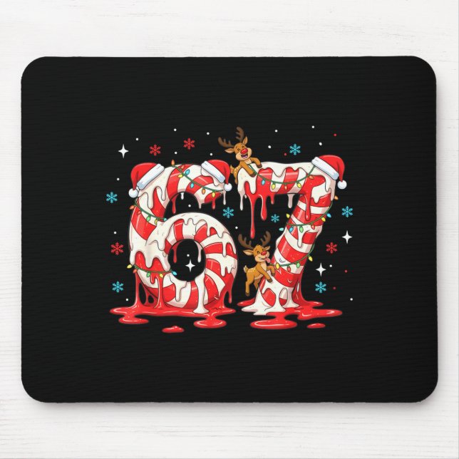 Mousepad Bengala de Natal 67 Meme Seis Sete Meninos Engraça (Frente)