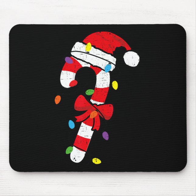 Mousepad Bengala de Natal Doces Papai Noel Natal Crianças I (Frente)