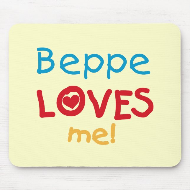 Mousepad Beppe me ama T-shirts e presentes (Frente)