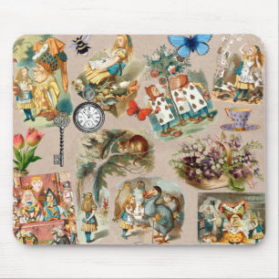 Mousepad Berçário Alice Colorido Clássico Wonderland Século