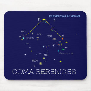Mousepad Berenices de constelação do hemisfério norte