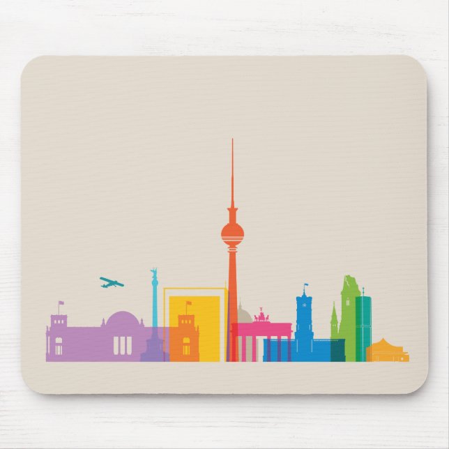 Mousepad Berlim, arquitectura da cidade de Alemanha (Frente)