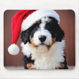Mousepad Bernedoodle Christmas