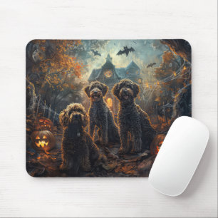 Mousepad Bernedoodle Halloween Night Doggy Delight