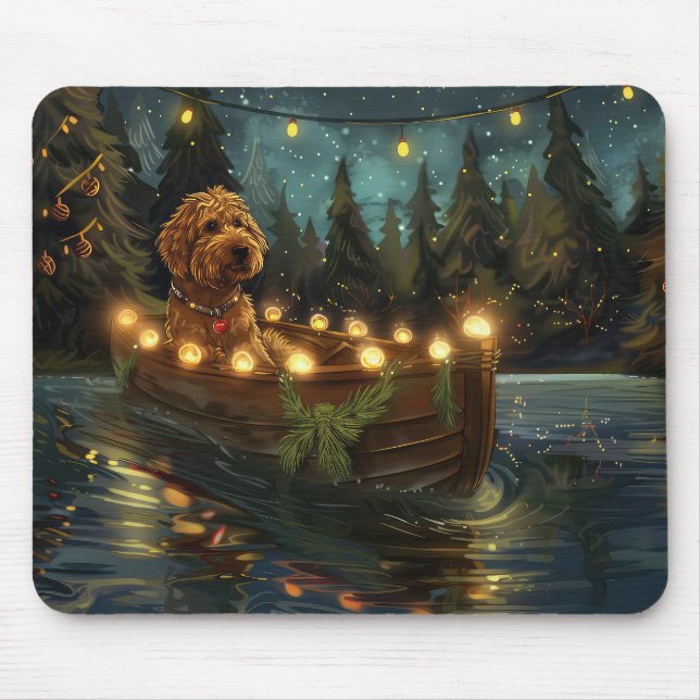 Mousepad Bernedoodle Natal Festivo Voyage (Frente)