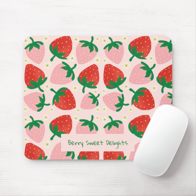 Mousepad Berry Sweet Delights  Soft Pink (Com mouse)