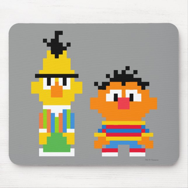 Mousepad Bert e Ernie Pixel Art (Frente)