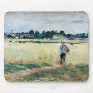 Mousepad Berthe Morisot - No campo de rodas em Gennevillie