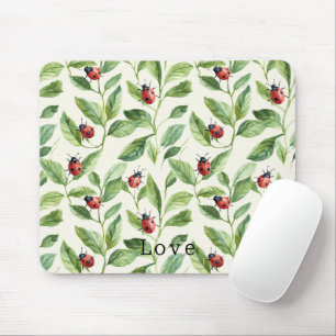 Mousepad Besourinhos no Jardim de Folhas Verdes