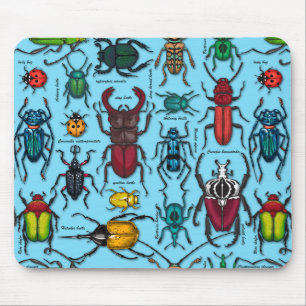 Mousepad Besouros em azul