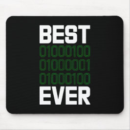 Mousepad Best Binary DAD Ever Programmer Desk