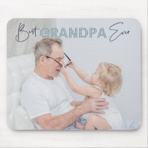 Mousepad Best Grandpa Ever Father's Day Dusty Blue Photo