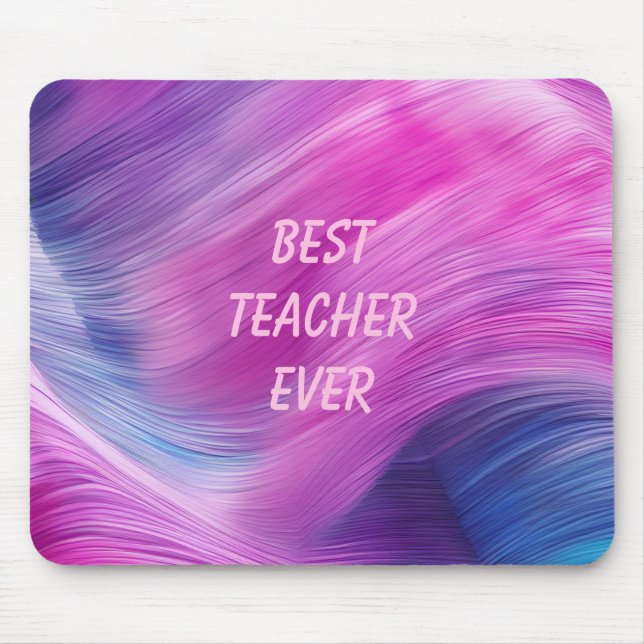 Mousepad Best Teacher Ever Pastel Swirl (Frente)