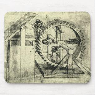 Mousepad Besta de Armas de Leonardo da Vinci Impulsionada p