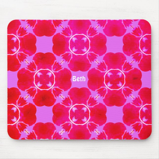 Mousepad BETH ~ Padrão Fractal Retroativo ~ Personalizado ~ (Frente)