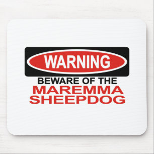 Mousepad Beware do Sheepdog de Maremma