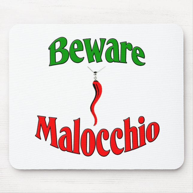Mousepad Beware o Malocchio (o olho mau) (Frente)