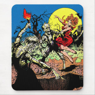 Mousepad Beware Vintage Horror História em quadrinhos Grave
