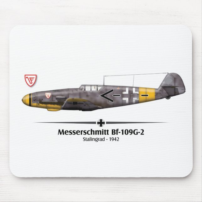 Mousepad Bf-109G-2 - Luftwaffe - Batalha de Stalingrado - 1 (Frente)