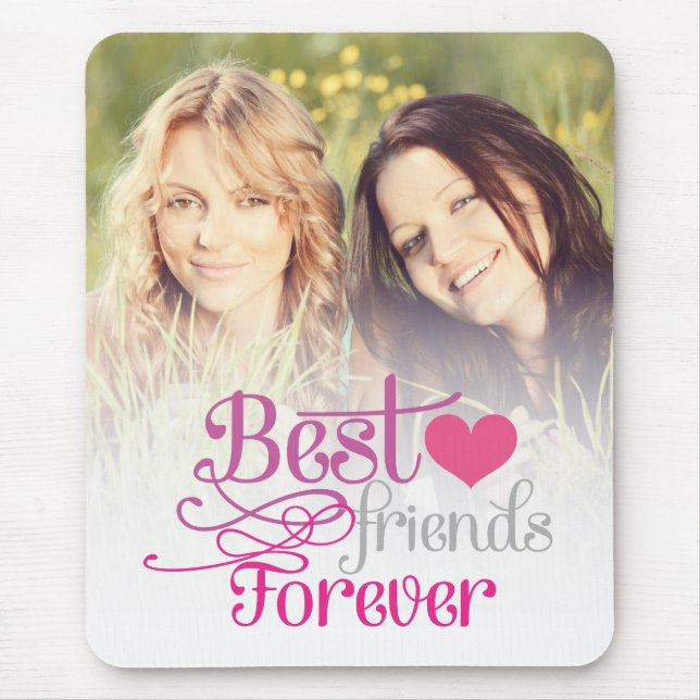 Mousepad BFF - Melhores amigos da forma para sempre com (Frente)