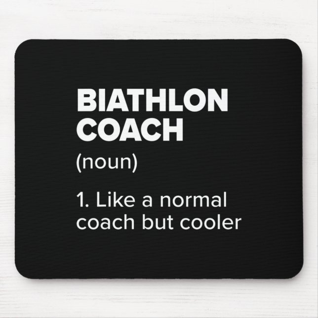 Mousepad Biathlon Coach Definition Funny Biathlete Humor 12 (Frente)
