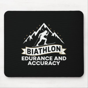 Mousepad Biathlon Winter Sports Skifle Sapatando Biath