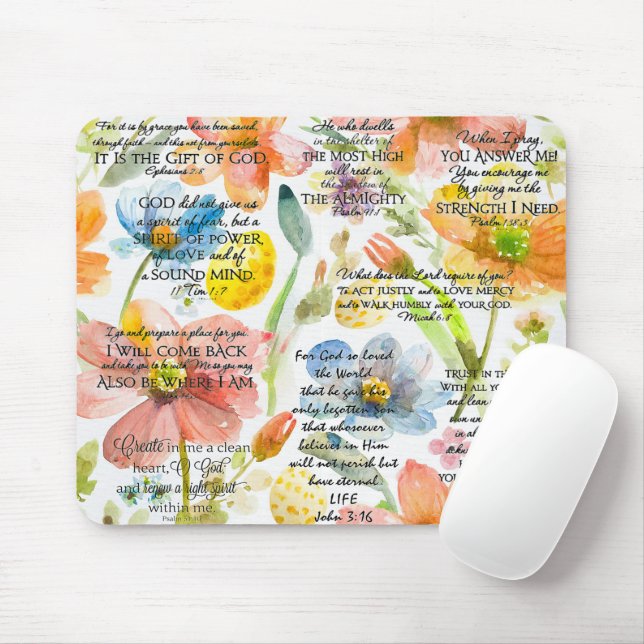 Mousepad bíblia cristã inspiradora Verse (Com mouse)