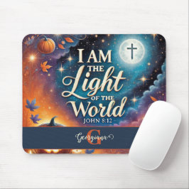 Mousepad Bíblia de Halloween Cristão Vibrante Monograma Ver