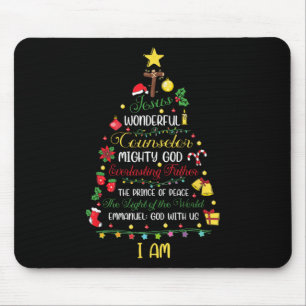 Mousepad Bíblia de Jesus Natal Cristão Nomes Xmas Árvore Sh