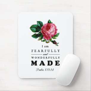 Mousepad Bíblia vertida com medo e maravilhosamente feita