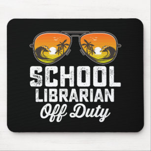 Mousepad Bibliotecário Escolar Fora de Serviço no Último Di