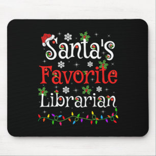 Mousepad Bibliotecário Xmas Papais noeis Bibliotecários Fav
