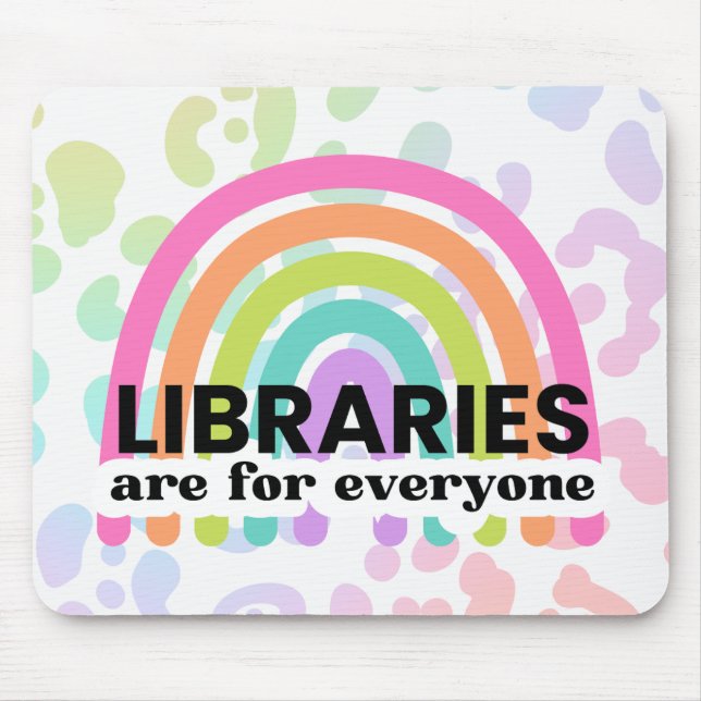 Mousepad Bibliotecas são para todos os Ratos Arco-Íris (Frente)