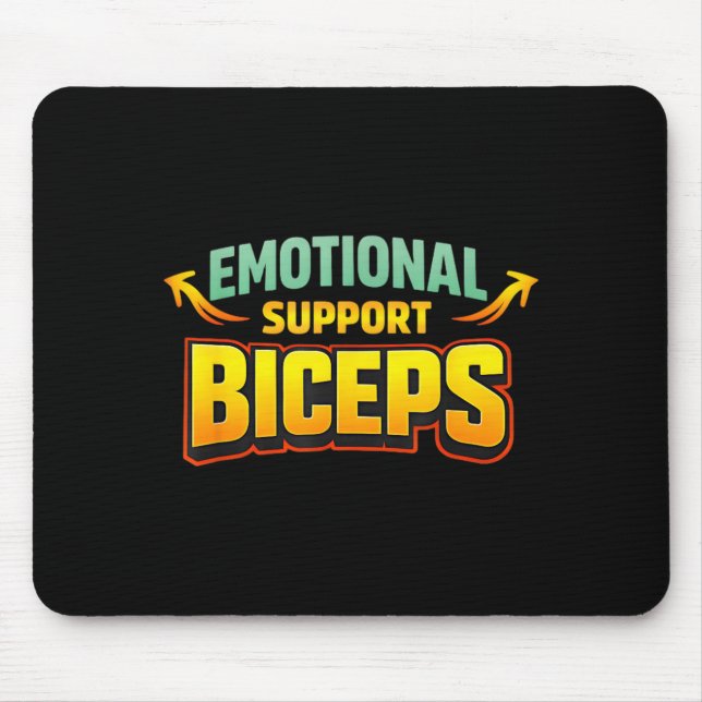 Mousepad Bíceps de Apoio Emocional Humor Divertido de Acade (Frente)