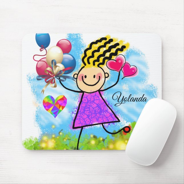 Mousepad Bicho Floral de Mouse! Pad do mouse (Com mouse)