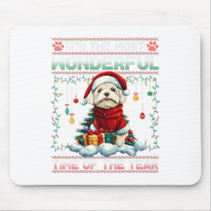 Mousepad Bichon Frise das Árvores de Natal