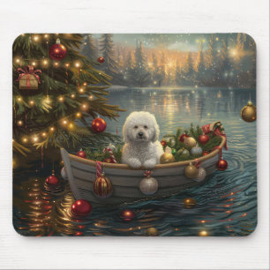 Mousepad Bichon Frise Natal Festiva Voyage