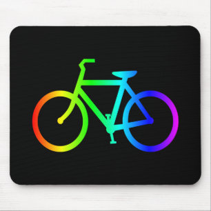 Mousepad Bicicleta Arco-Íris Brilhante