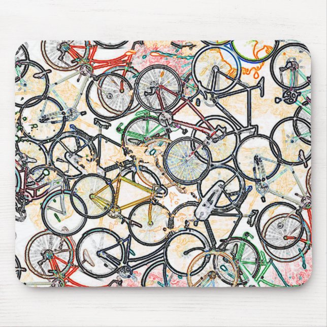 Mousepad bicicleta - biking + bicicleta (Frente)