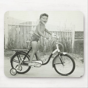 Mousepad Bicicleta da equitação da menina