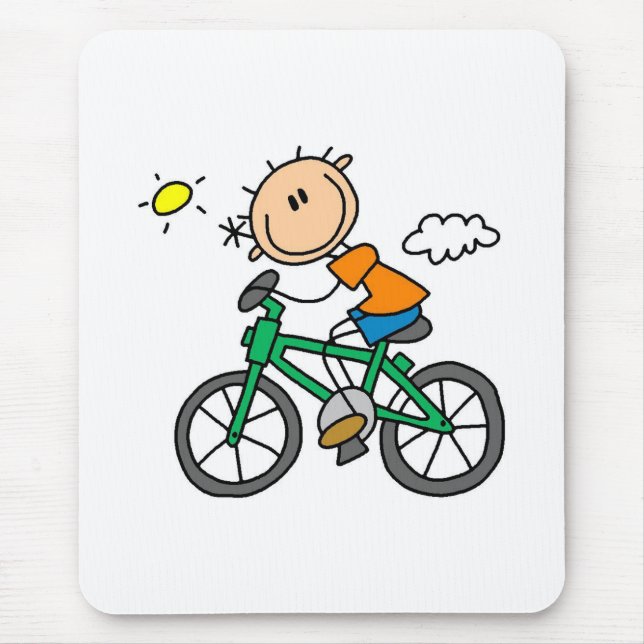 Mousepad Bicicleta da equitação do menino da vara (Frente)