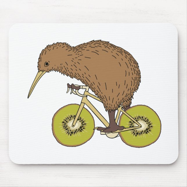 Mousepad Bicicleta da equitação do quivi com rodas do quivi (Frente)
