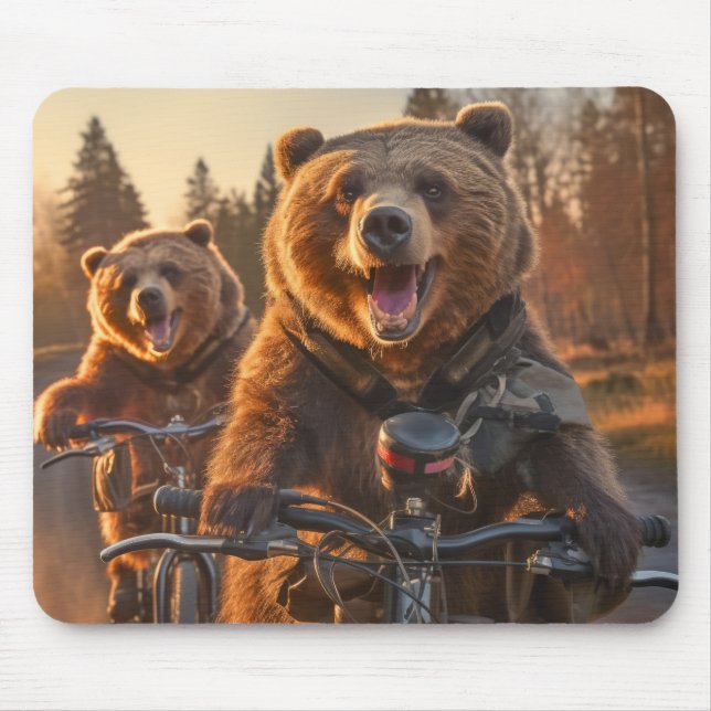 Mousepad Bicicleta De Bicicleta De Bicicleta Feliz Relaxe (Frente)