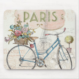 Mousepad Bicicleta de Paris com flores