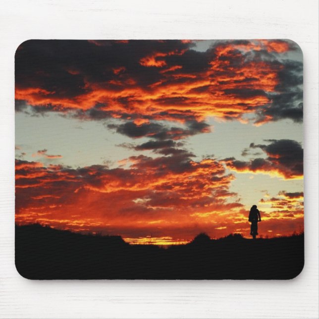 Mousepad Bicicleta do por do sol (Frente)