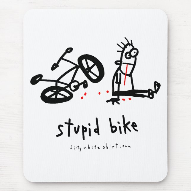 Mousepad Bicicleta estúpida (Frente)