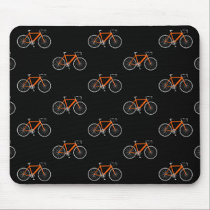 Mousepad bicicleta laranja a preto